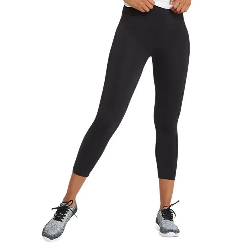 SPANX Look at Me Now Seamless Cropped Leggings Black NWOT Small